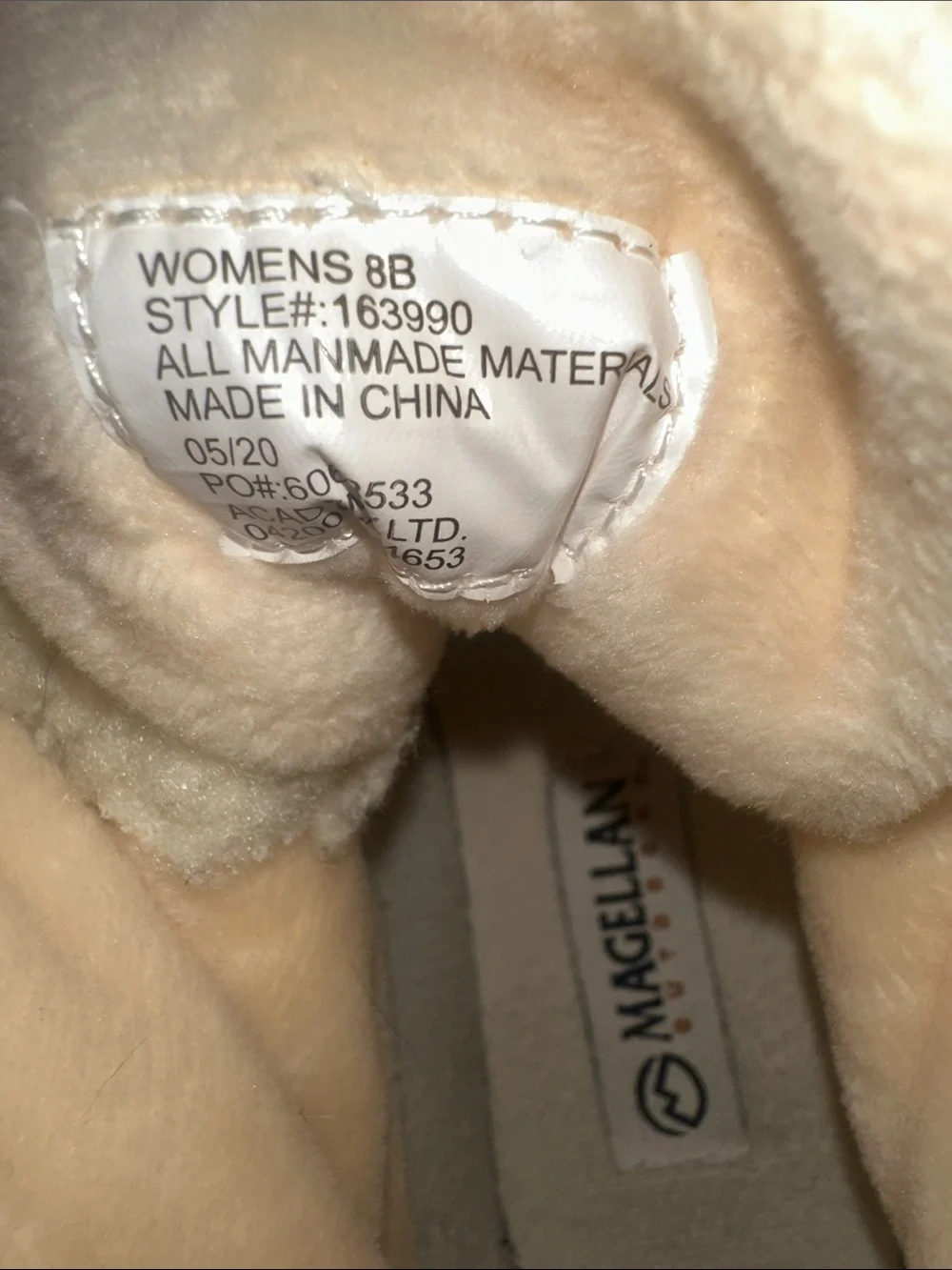 Magellan Outdoors Cream and Tan Sherpa Duck Boots with Brown Laces